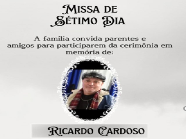 Convite para Missa de Stimo Dia