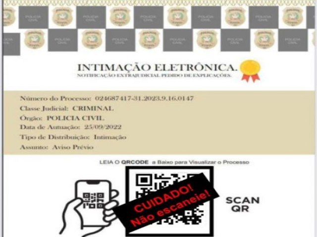 Polcia Civil de Santa Catarina alerta para golpe da falsa intimao por e-mail