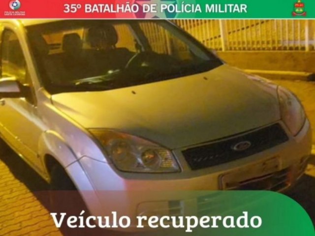 Polcia Militar recupera veculo furtado em So Ludgero