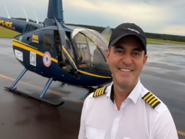 Milionrio que fez volta ao mundo de helicptero retorna a SC aps 106 dias de viagem