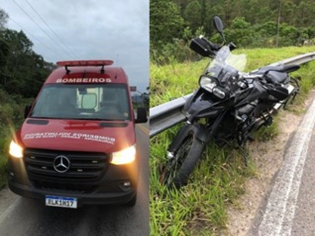 Duas pessoas ficam feridas aps queda de moto no domingo em Treze de Maio