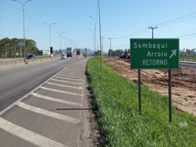 Obras das novas vias marginais exigem fechamento temporrio de acesso em Imbituba