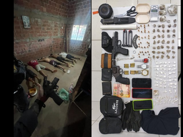 Arsenal, drogas e balaclava: PM estoura reduto de criminosos em Parnarama.