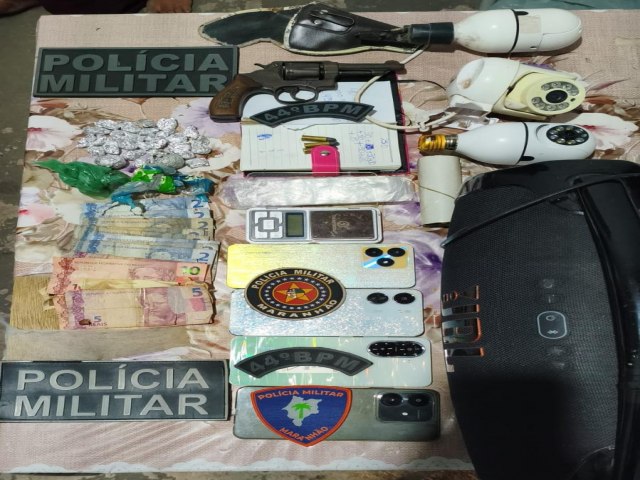 Pol�cia Militar prende homem por tr�fico, porte ilegal de arma e recepta��o em Buriti