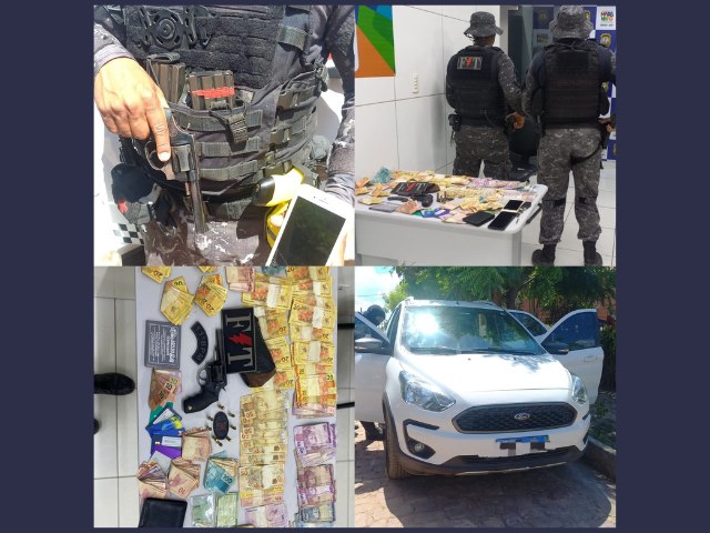 Monitorado pela Intelig�ncia, carro suspeito � interceptado no bairro Marimar com arma raspada e dinheiro do tr�fico