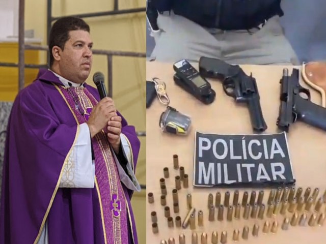 Padre Diozene Francisco de Ch Grande  preso com armas e munies