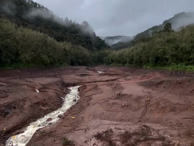 Imagens mostram como ficou a Barragem de Bugres no Rio Grande do Sul aps as fortes chuvas