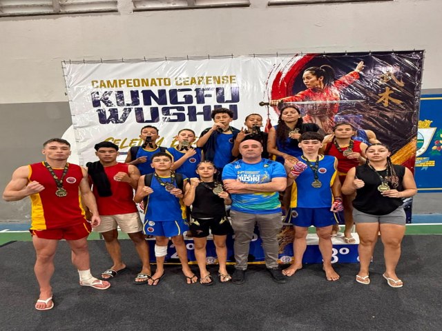 Atletas de Nova Olinda d�o show no Cearense de Kungfu Wushu e garantem vagas no Brasileiro