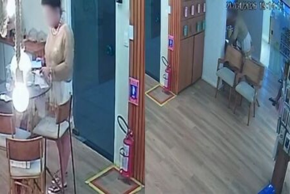 Advogada � Flagrada por C�meras Furtando Celulares em Loja na Ilha do Leite