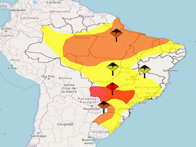 Em meio a onda de calor, Inmet emite alerta para chuvas intensas em quase todo o pas