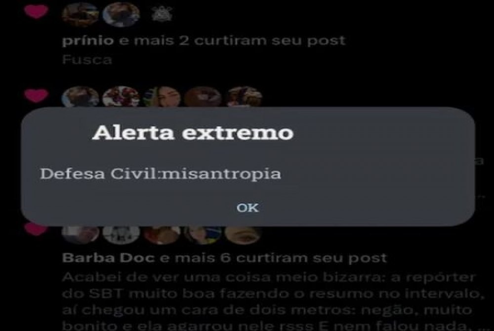 Invas�o Hacker: Alerta misterioso da Defesa Civil com a palavra 