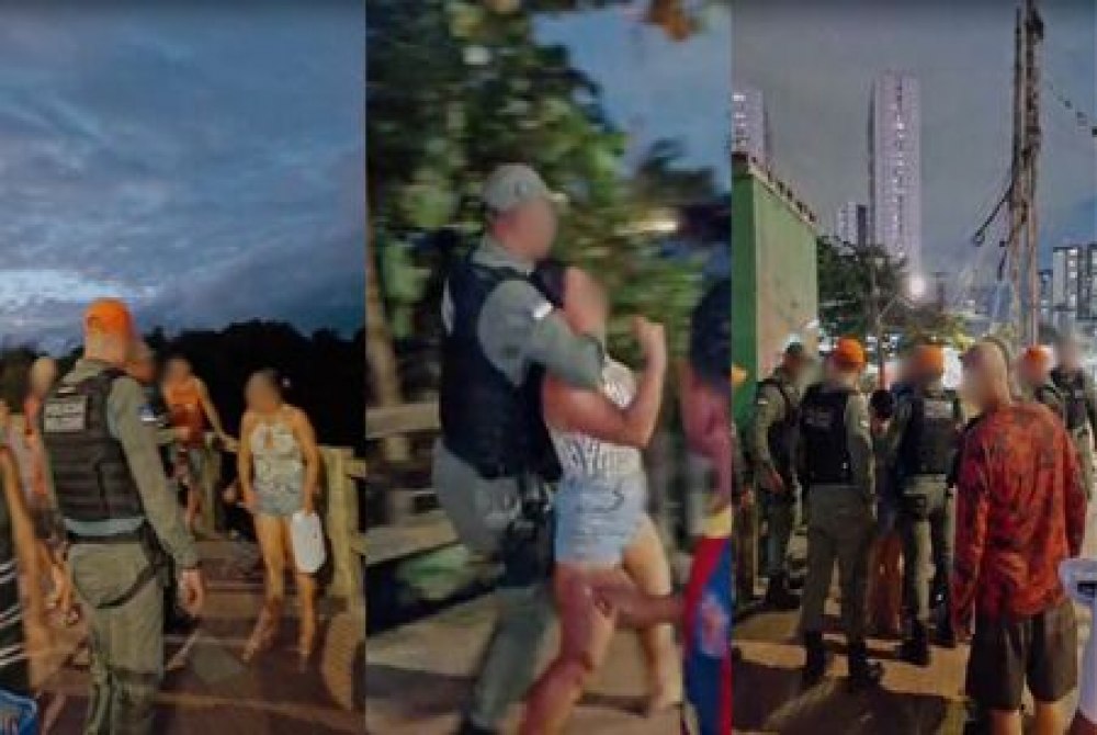 V�deo Mostra Policial Militar Dando Tapa e Mata-Le�o em Mulher Durante Protesto no Recife