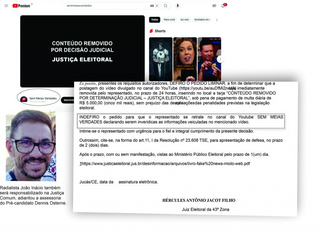 Perfil de radialista na Internet  punido pela Justia por usar Fake News contra poltico de Jucs