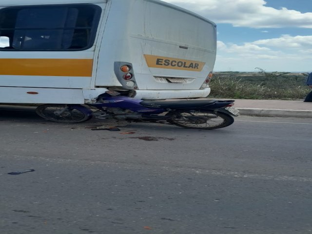 Motociclista Fica Gravemente Ferido em Coliso com nibus na SE-170, em Lagarto