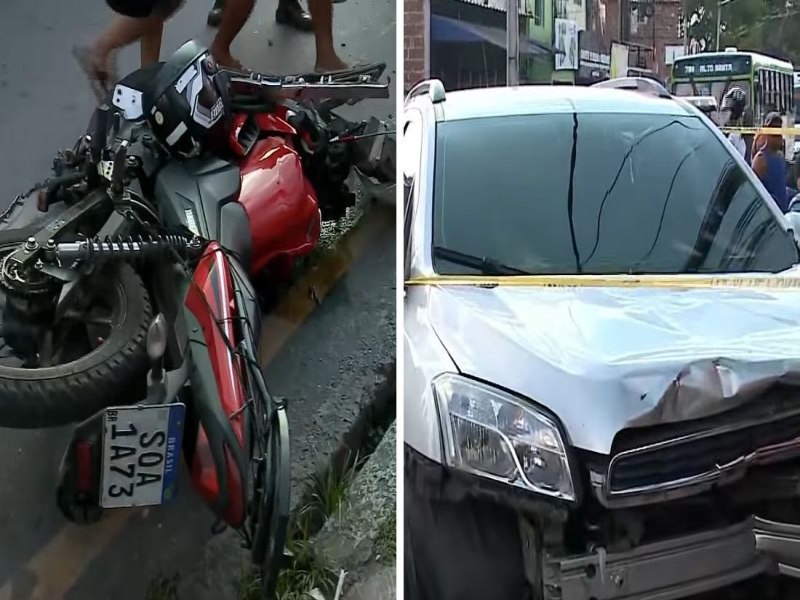 Coliso entre carro e moto deixa uma pessoa morta e outra ferida na Bomba do Hemetrio, no Recife